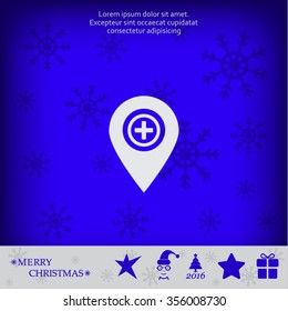 Map Pointer Icon With Cross