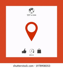 Map pointer icon, elements for your design