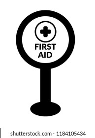 Map Pointer Icon With First Aid Sign