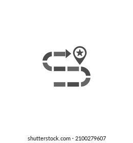 Map pointer icon flat design template illustration vector