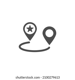 Map pointer icon flat design template illustration vector