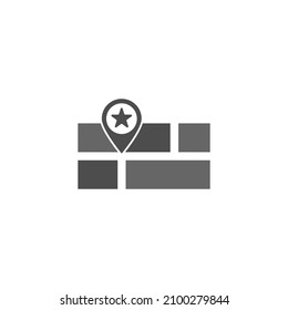 Map pointer icon flat design template illustration vector