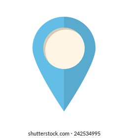 Map pointer icon (flat design)