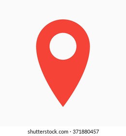 Map pointer icon. Flat design style.