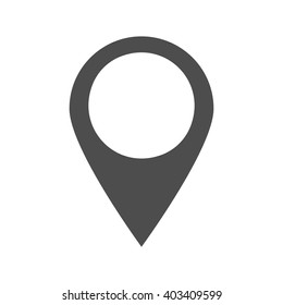 Map pointer icon, Flat design, Vector