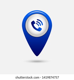 Map pointer icon. Flat location symbol. Sign for maps, schemes, infographics