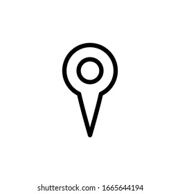 Map pointer icon in flat style. Navigator symbol isolated on white background. Vector illustration - high quality