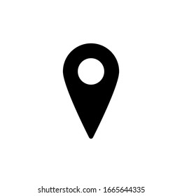 Map pointer icon in flat style. Navigator symbol isolated on white background. Vector illustration - high quality