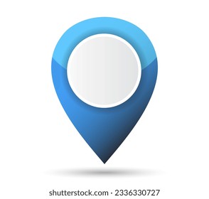 Map pointer icon. Glossy illustration. Flat illustration.