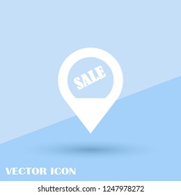 Map pointer icon. GPS location symbol. Flat design style. Vektor EPS 10.