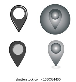Map pointer icon. GPS location symbol.