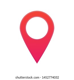 Map pointer icon. GPS location symbol.