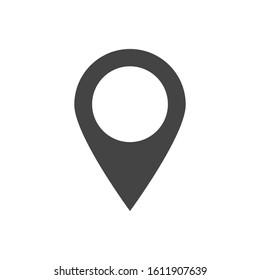 Map pointer icon. GPS location symbol. Flat design style