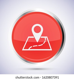 Map pointer icon. GPS location symbol. Flat design style. EPS 10 vector.