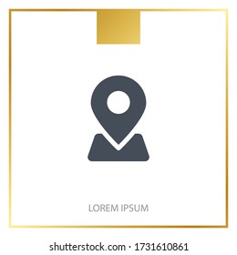 Map pointer icon. GPS location symbol. EPS 10 vector