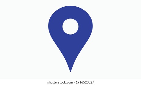 Map pointer icon. GPS location symbol. Flat design style