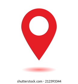 Map Pointer Icon. GPS Location Symbol. Flat Design Style. Vektor EPS 10.