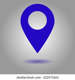 Map pointer icon. GPS location symbol. Flat design style. Vektor EPS 10.