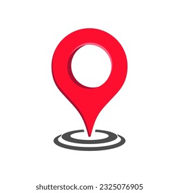 Map pointer icon. GPS location symbol. Flat design style, vector icon
