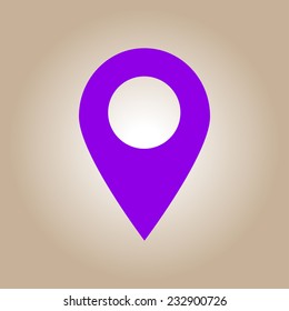 Map pointer icon. GPS location symbol. Flat design style. Vektor EPS 10.