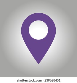 Map pointer icon. GPS location symbol. Flat design style. Vektor EPS 10.