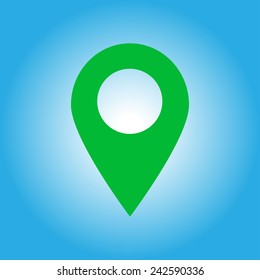 Map pointer icon. GPS location symbol. Flat design style. Vektor EPS 10.