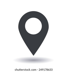 Map pointer icon. GPS location symbol. Flat design style. Vektor EPS 10.