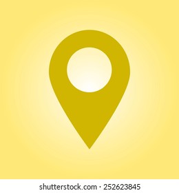Map pointer icon. GPS location symbol. Flat design style. Vektor EPS 10.