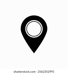 Map pointer icon. GPS location symbol. liner flat illustration on white backgrounnd fully editable vector template