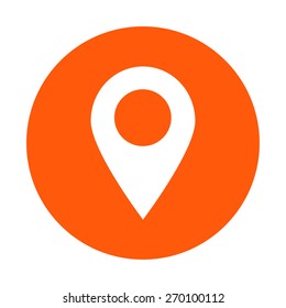 Map pointer icon. GPS location symbol. Flat design style. Vektor EPS 10.