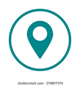 Map pointer icon. GPS location symbol. Flat design style. Vektor EPS 10.