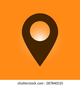 Map pointer icon. GPS location symbol. Flat design style. Vector EPS 10.