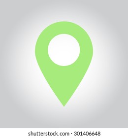 Map pointer icon. GPS location symbol. Flat design style. Vektor EPS 10.