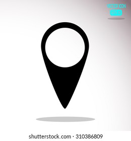 Map pointer icon. GPS location symbol. Flat design style. Vektor EPS 10.