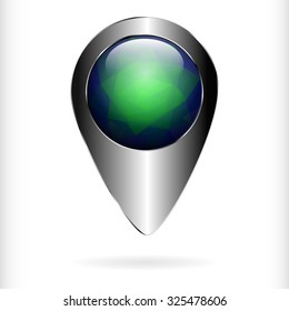 Map pointer icon. GPS location symbol. 