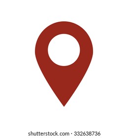 Map pointer icon. GPS location symbol. Flat design style. Vektor EPS 10.