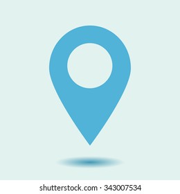 Map pointer icon. GPS location symbol. Flat design style. Vektor EPS 10.