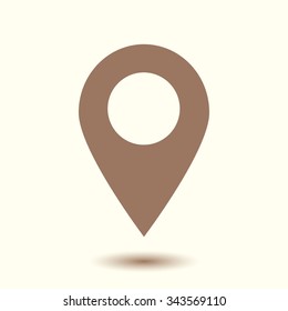 Map pointer icon. GPS location symbol. Flat design style. Vektor EPS 10.