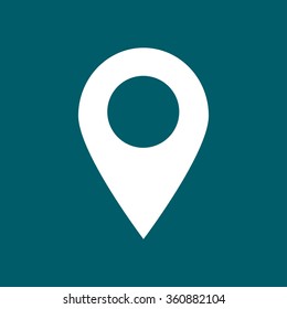 Map pointer icon. GPS location symbol. Flat design style. Vektor EPS 10.
