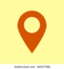 Map pointer icon. GPS location symbol. Flat design style. Vektor EPS 10.