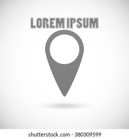 Map pointer icon. GPS location symbol. Flat design style, vector