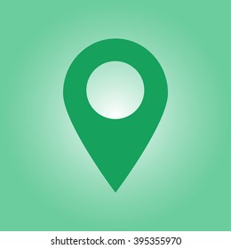 Map pointer icon. GPS location symbol. Flat design style. Vektor EPS 10.
