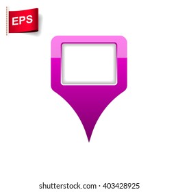 map pointer icon, GPS location symbol, navigations sign
