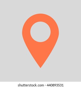 Map pointer icon. GPS location symbol. Flat design style. Vektor EPS 10.