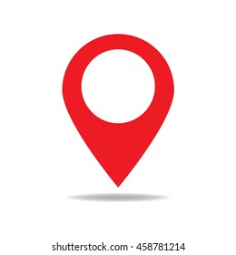 Map pointer icon. GPS location symbol. Flat design style