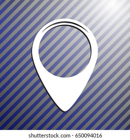 Map pointer icon. GPS location symbol. Flat design style.