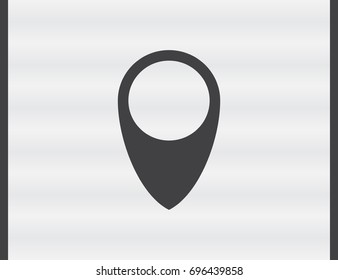 Map pointer icon. GPS location symbol. Flat design style. Vektor EPS 10.