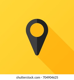 Map pointer icon. GPS location symbol. Flat design style. Vektor EPS 10.