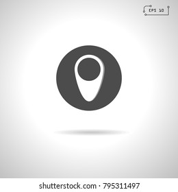 Map pointer icon. GPS location symbol Vector. Illustration. EPS 10