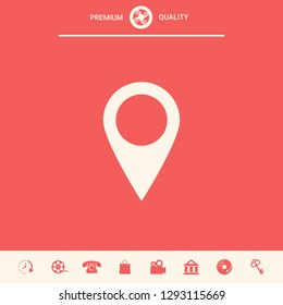 Map pointer icon. Graphic elements for your design